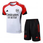 Chandal del Arsenal Manga Corta 2025-2026 Blanco - Pantalon Corto