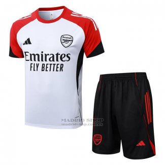 Chandal del Arsenal Manga Corta 2025-2026 Blanco - Pantalon Corto