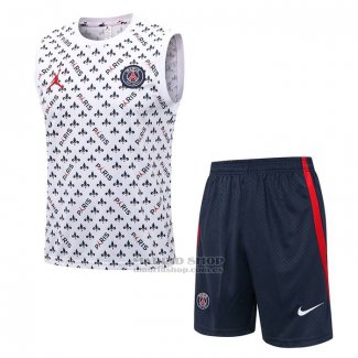 Chandal del Paris Saint-Germain Jordan Sin Mangas 2022-2023 Blanco