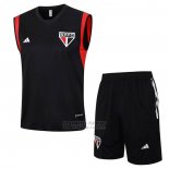 Chandal del Sao Paulo Sin Mangas 2023-2024 Negro