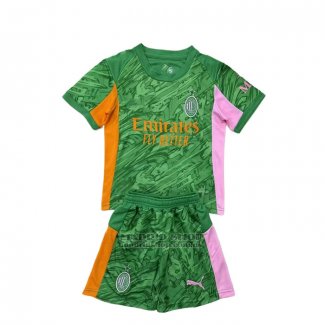 Camiseta AC Milan Portero Nino 2025-2026 Verde