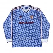 Camiseta Manchester United 2ª Manga Larga Retro 1990-1992