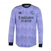 Camiseta Real Madrid Authentic 2ª Manga Larga 2022-2023