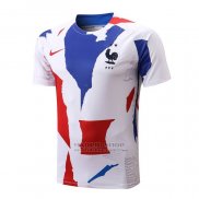 Camiseta de Entrenamiento Francia 2022-2023 Blanco Rojo Azul