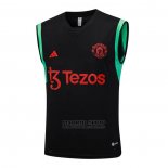 Camiseta de Entrenamiento Manchester United Sin Mangas 2023-2024 Negro