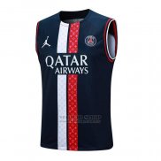 Camiseta de Entrenamiento Paris Saint-Germain Jordan Sin Mangas 2023-2024 Azul