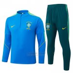 Chandal de Sudadera del Brasil Nino 2026-2027 Azul