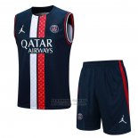 Chandal del Paris Saint-Germain Jordan Sin Mangas 2023-2024 Azul