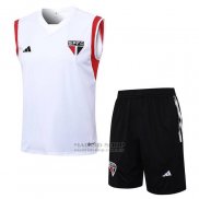 Chandal del Sao Paulo Sin Mangas 2023-2024 Blanco