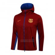 Chaqueta con Capucha del Barcelona 2021-2022 Rojo