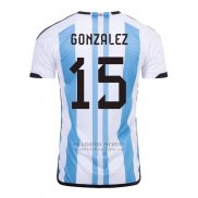 Camiseta Argentina Jugador Gonzalez 1ª 2022
