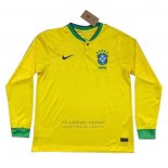 Camiseta Brasil 1ª Manga Larga 2022