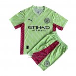 Camiseta Manchester City Portero Nino 2023-2024 Verde