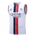 Camiseta de Entrenamiento Paris Saint-Germain Jordan Sin Mangas 2023-2024 Blanco