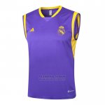 Camiseta de Entrenamiento Real Madrid Sin Mangas 2024-2025 Purpura