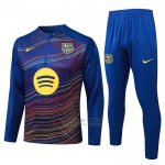 Chandal de Sudadera del Barcelona Nino 2025-2026 Azul Amarillo