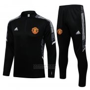 Chandal de Sudadera del Manchester United UCL 2021-2022 Negro