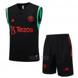 Chandal del Manchester United Sin Mangas 2023-2024 Negro