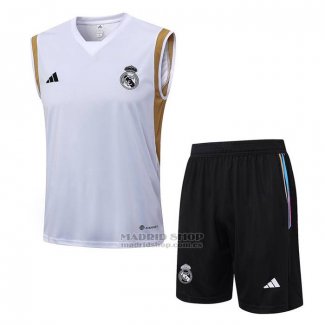 Chandal del Real Madrid Sin Mangas 2023-2024 Blanco