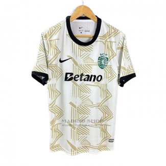 Tailandia Camiseta Sporting Special 2025-2026 Blanco Amarillo