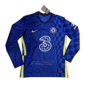 Camiseta Chelsea 1ª Manga Larga 2021-2022