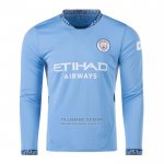 Camiseta Manchester City 1ª Manga Larga 2024-2025