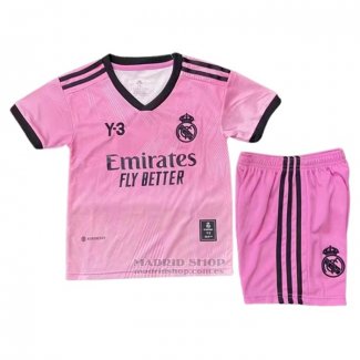 Camiseta Real Madrid Portero Nino 2021-2022 Rosa