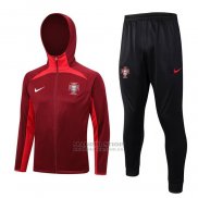 Chandal con Capucha del Portugal 2023-2024 Rojo