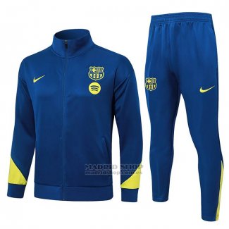 Chandal de Chaqueta del Barcelona Nino 2026-2027 Azul Amarillo