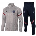 Chandal de Chaqueta del Paris Saint-Germain Jordan 2021-2022 Gris