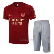 Chandal del Arsenal Manga Corta 2023-2024 Rojo - Pantalon Corto