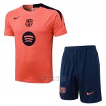 Chandal del Barcelona Manga Corta 2025-2026 Naranja - Pantalon Corto