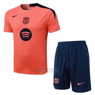 Chandal del Barcelona Manga Corta 2025-2026 Naranja - Pantalon Corto