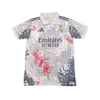Tailandia Camiseta Real Madrid Dragon 2025-2026 Blanco Rojo