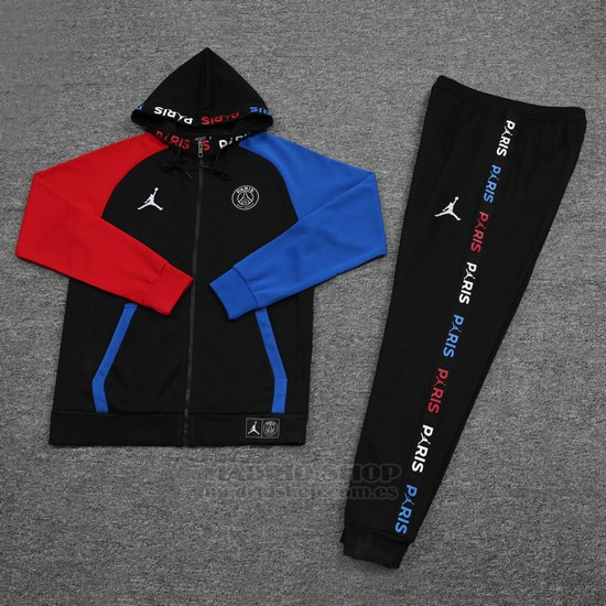 Chandal con Capucha del Paris Saint-Germain 2020-2021 Azul y Rojo - madridshop