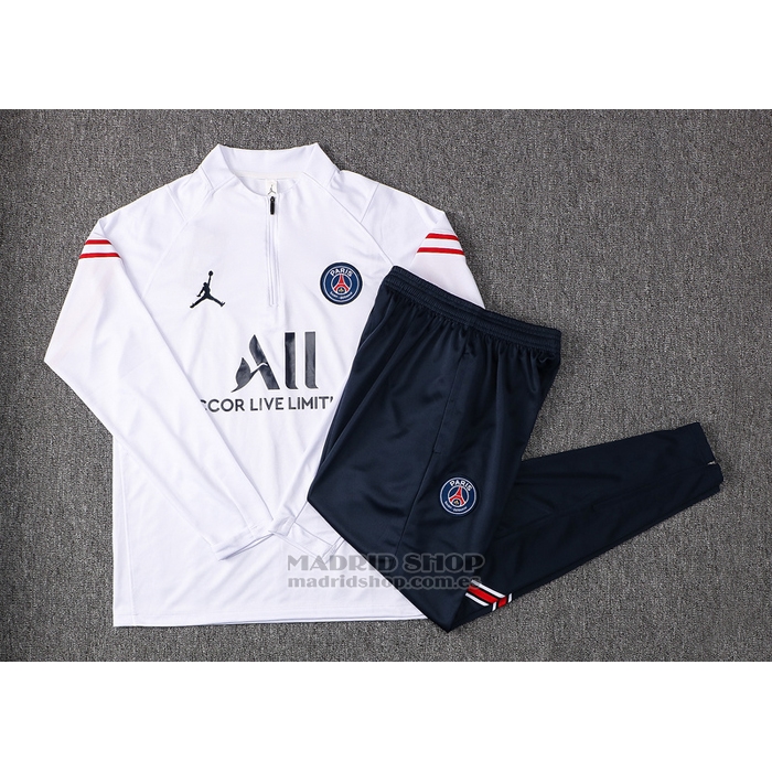 Chandal de Sudadera del Paris Saint-Germain Nino 2021-2022 Blanco -  madridshop