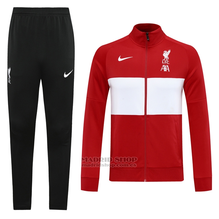 Chandal de Chaqueta del Liverpool Nino 2020-2021 Rojo y Blanco - madridshop